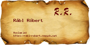 Rábl Róbert névjegykártya