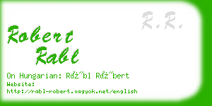 robert rabl business card